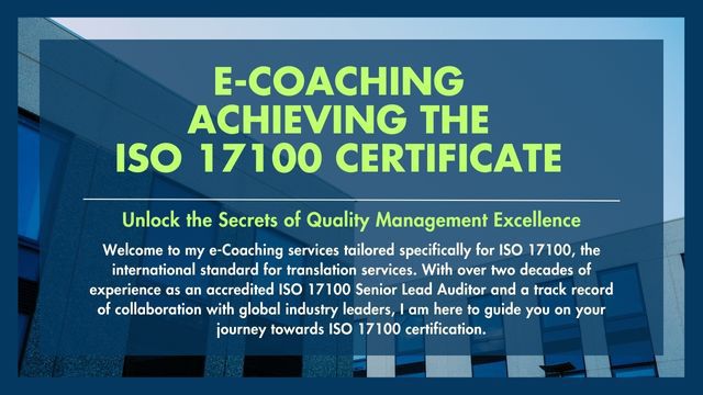 ISO 17100 e-Coaching Level A